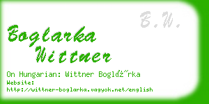 boglarka wittner business card